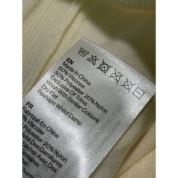 New Varley Wide Leg Rib Knit Pull On Jogger Pants Travel Medium - Picture 9 of 9